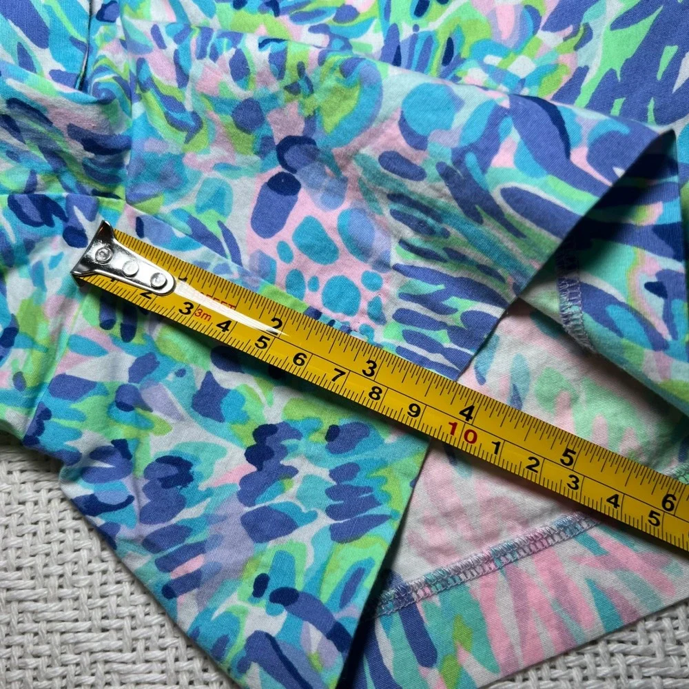 Lilly Pulitzer Shorts Blue Green Pink Floral Tie Waist Size 6